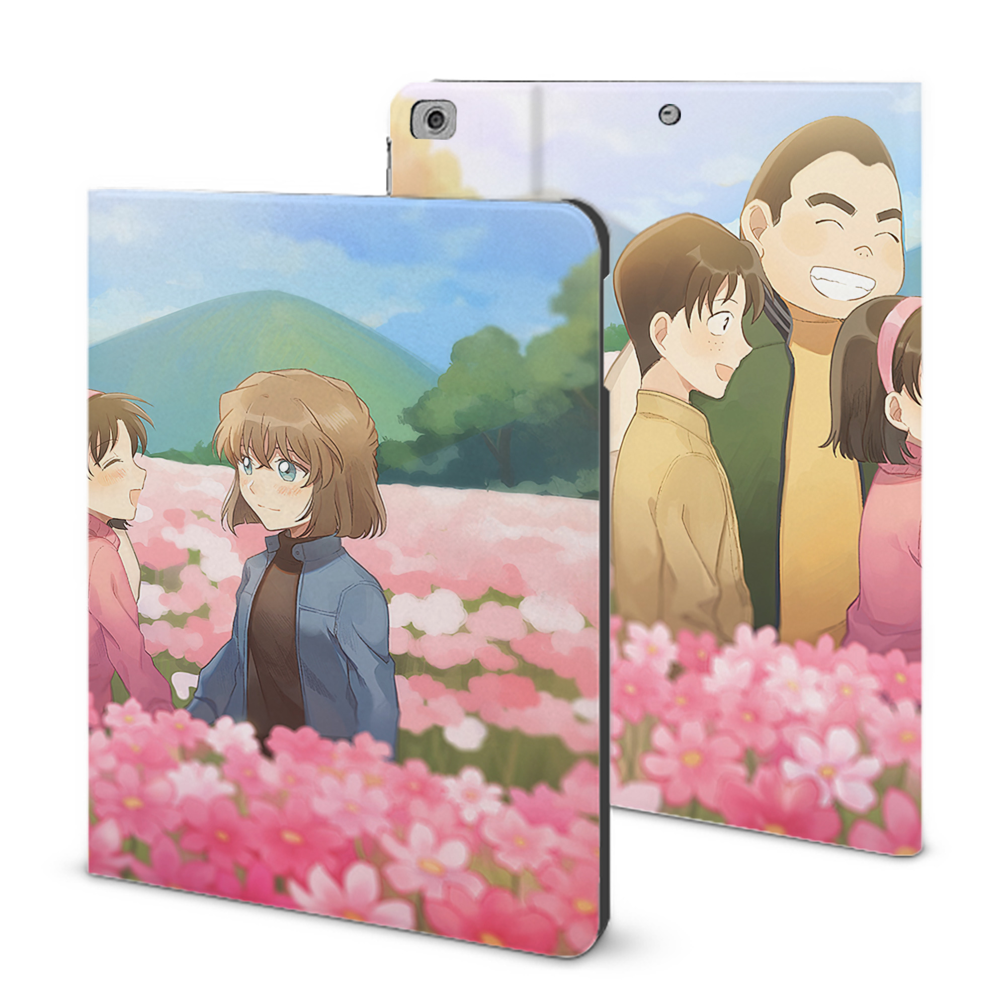 （画像用） 名探偵コナン Detective Conan IPad ケース ブック型 PUレザー TPU 耐衝撃 軽量 薄型 ペン収納なし 全面保護 IPad 各モデル対応
